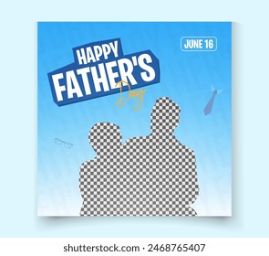 Happy Father's Day promotion poster design for social media