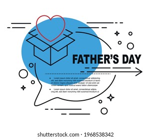 Happy Father's Day. Promotion and shopping template. Vector illustration.
