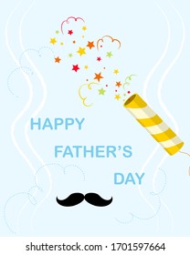 Happy father's day, pulling cracker. Best dad postcard.