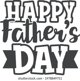 Happy father's day quote text design