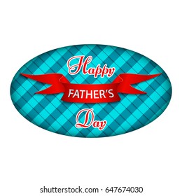 Happy Father's Day Red Ribbon Vector