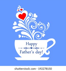 Happy Father's Day! Restaurant Menu Card Design. Menu Template on Father's Day. Vector illustration