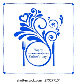 Happy Father's Day! Restaurant Menu Card Design. Menu Template on Father's Day. Vector illustration