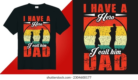 Happy father's day, Retro Vintage Father's Day t Shirt Design, Funny Dad Lover vintage T shirt