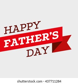 Happy Father's Day Ribbon Vector Element