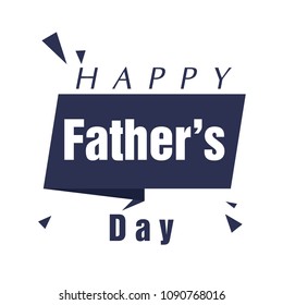 Happy Father's Day Ribbon White Background Vector Image
