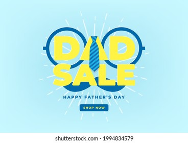 Happy Father's day sale banner template with necktie. Vector Illustration.