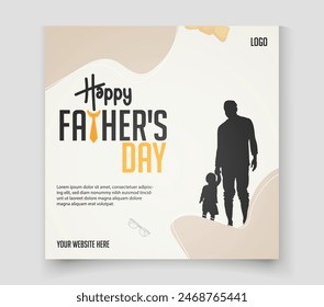 Happy Father's Day sale banner for marketing and online promotion businesses offers 