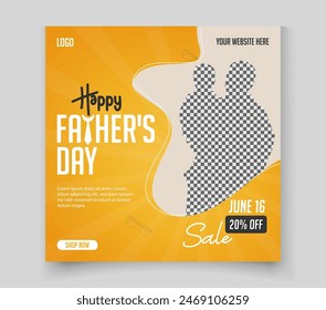 Happy Father's Day sale banner for marketing and online promotion businesses offers 