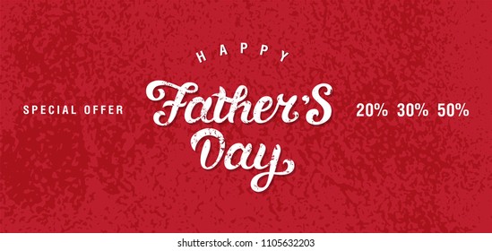 Happy Fathers Day Sale design. For label, card, posters, sale advertising, flyer. Vector illustration