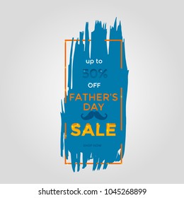 Happy Father's Day sale. Vector illustration for promotion, poster, flyer, discount card, 