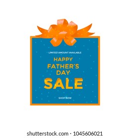 Happy Father's Day sale. Vector illustration for promotion, poster, flyer, discount card, 