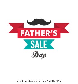 Happy Father's Day sale vector illustration for discount card, shopping template, price label