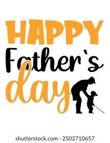 Happy Father's day shirt print template Typography design