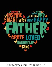 Happy Father's day shirt print template Typography design