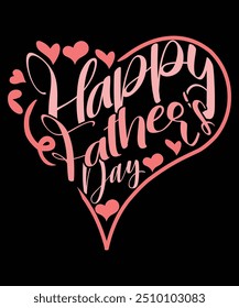 Happy Father's day shirt print template Typography design