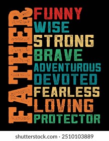 Happy Father's day shirt print template Typography design