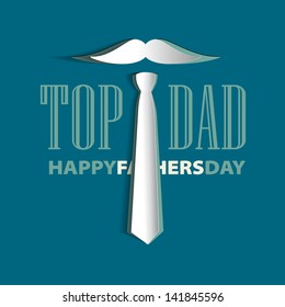 Happy Father's day sign from paper - gift vector card