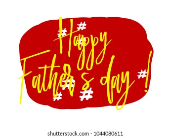 Happy father's day, sign with red comic pop art label