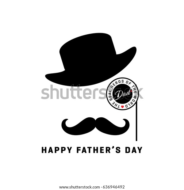 Happy Fathers Day Simple Typography Hat 