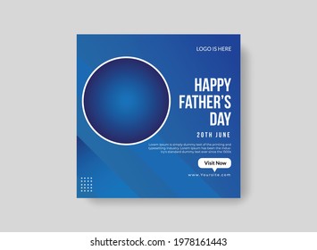 Happy Fathers Day Social Media Post Banner