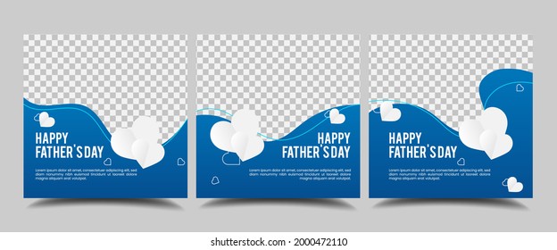 Happy Father's Day Social media post template vector design eps 10