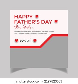 Happy Fathers Day Social Media Post Design Template