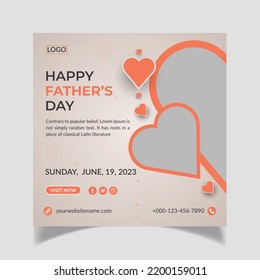 Happy Fathers Day Social Media Post Design Template