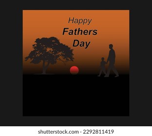 Happy Fathers Day social media post and vector file.