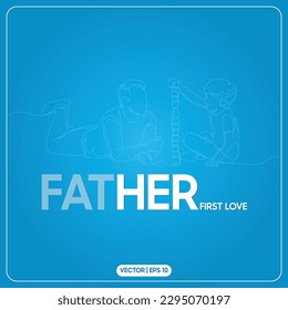 Happy Father's Day social media poster or banner template. Greetings and presents for Father's Day.Vector illustration EPS10