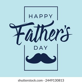 Happy fathers day social media post. Father's day greeting card. 