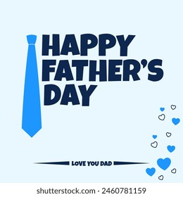 Happy father's day social media post design template