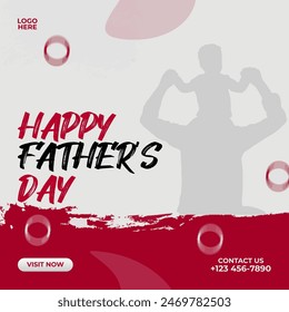 Happy fathers day social media post and template