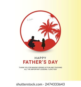 Happy Fathers Day Social Media Post Templates Design