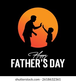 Happy fathers day social media post design vector illustration.