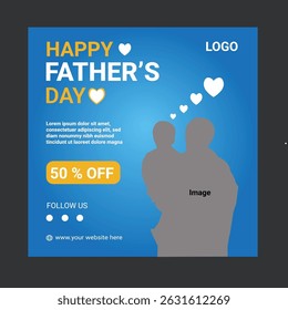 Happy Father's Day Social Media Post Design