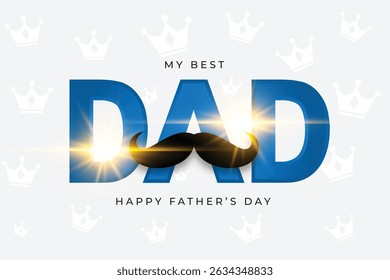 Happy Father's Day Social Media Creative and Post. Happy Father's Day Greeting Card and Flyer Template Vector Illustration