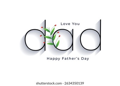 Happy Father's Day Social Media Creative and Post. Happy Father's Day Greeting Card and Flyer Template Vector Illustration