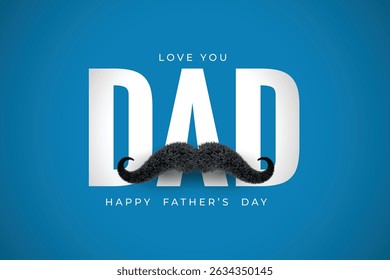 Happy Father's Day Social Media Creative and Post. Happy Father's Day Greeting Card and Flyer Template Vector Illustration