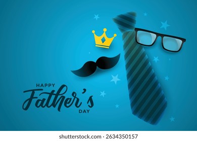 Happy Father's Day Social Media Creative and Post. Happy Father's Day Greeting Card and Flyer Template Vector Illustration