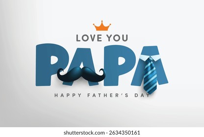 Happy Father's Day Social Media Creative and Post. Happy Father's Day Greeting Card and Flyer Template Vector Illustration