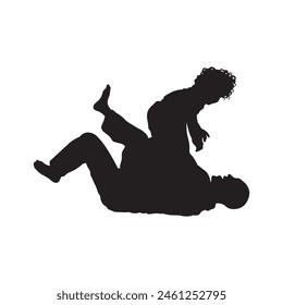 Happy Father's day. Father's and son, silhouette a man and a boy.