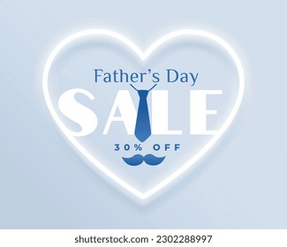 happy father's day special sale background with tie and mustache vector 