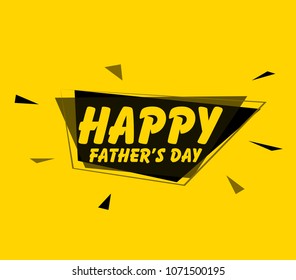 Happy father's day, square sign or label for holidays event poster festival theme