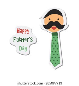 Happy Fathers Day sticker with happy father