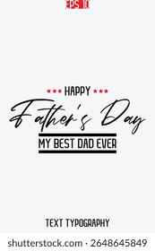 Happy Father's Day Stylish Modern Typescript Text Vertical Template Image