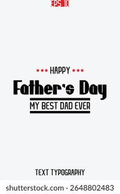Happy Father's Day Stylish Modern Typescript Text Vertical Template Image