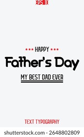 Happy Father's Day Stylish Modern Calligraphy Text Vertical Template  Image