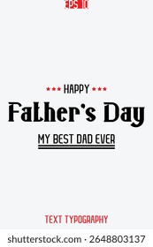 Happy Father's Day Stylish Modern Calligraphy Text Vertical Template  Image