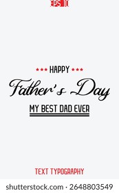 Happy Father's Day Stylish Modern Calligraphy Text Vertical Template  Image